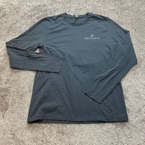 Next Level Shirt Adult Medium Blue Long Sleeve Cotton The Ocean Find Your Wave